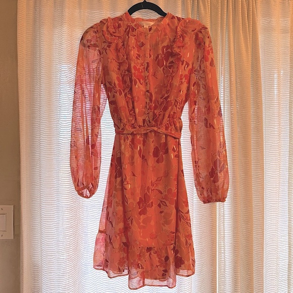 LC Lauren Conrad Floral Ruffle Button Front Mini Dress - Picture 4 of 15